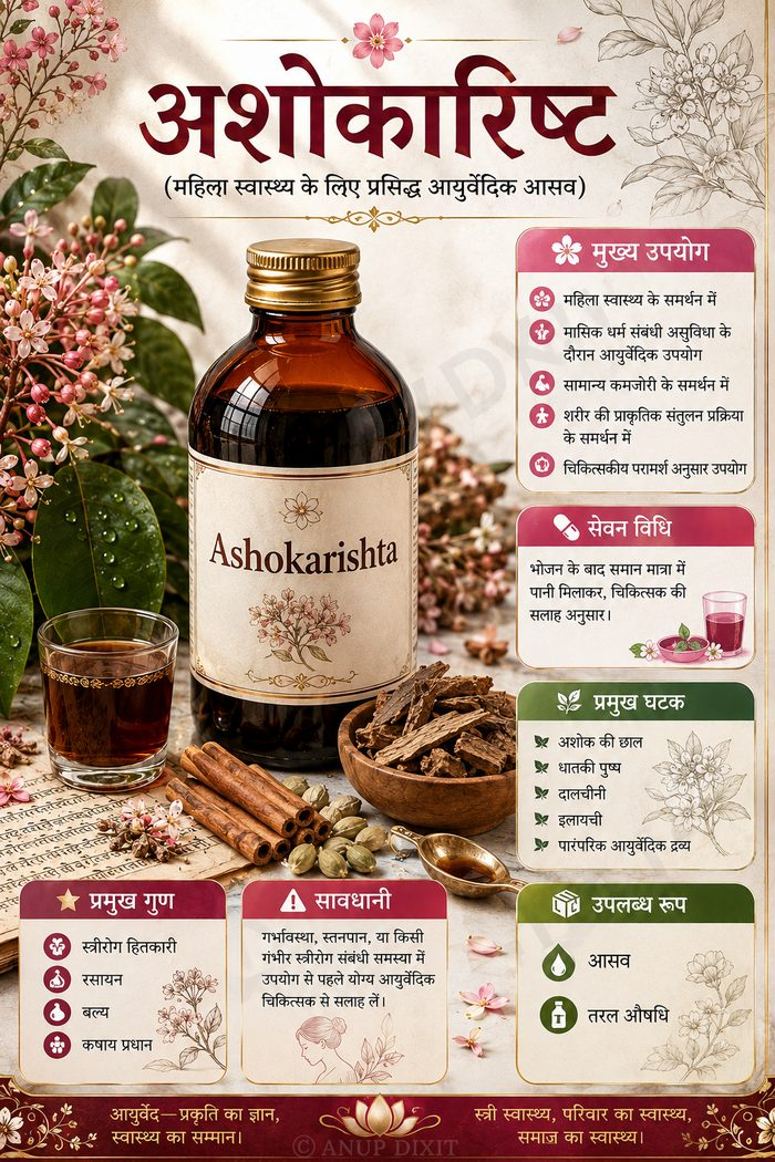 अशोकारिष्ट — Ayurvedic medicine page in Hindi